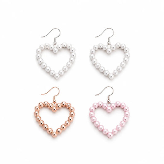 Charm Pearl Heart Earrings