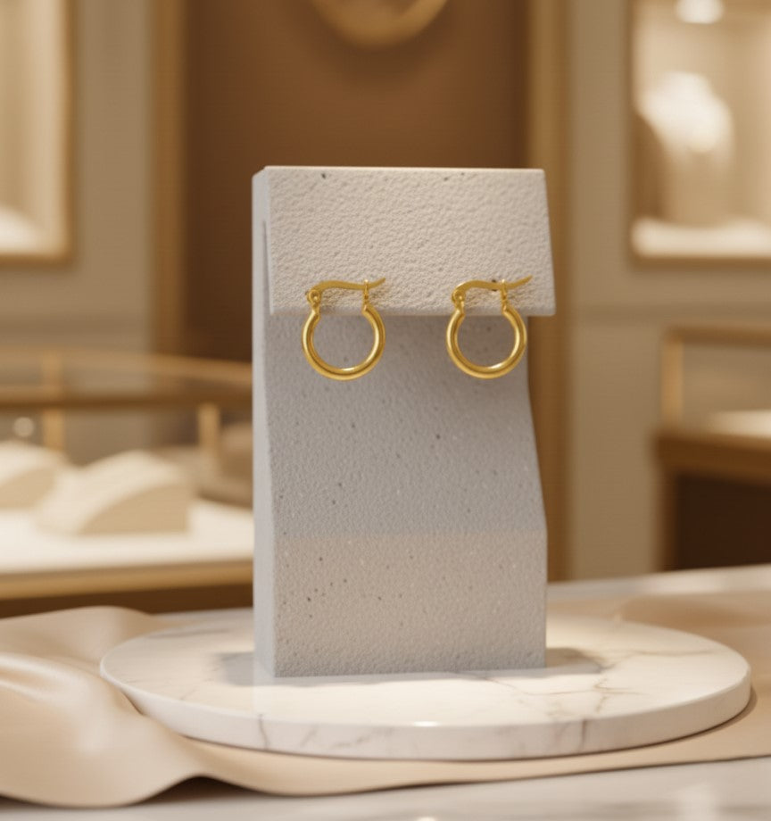 Classic Gold Hoop Earrings - Small
