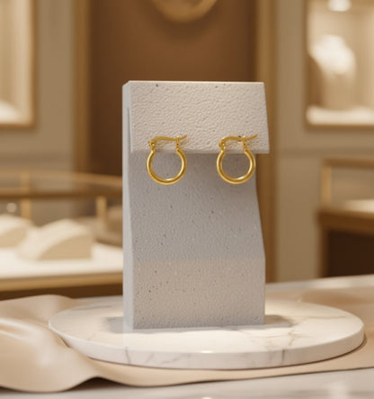 Classic Gold Hoop Earrings - Small