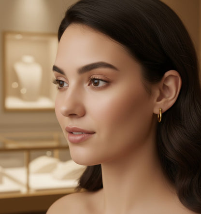 Classic Gold Hoop Earrings - Small