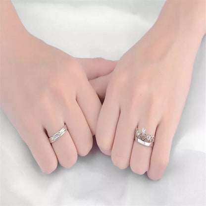 Crown Love Couple Rings