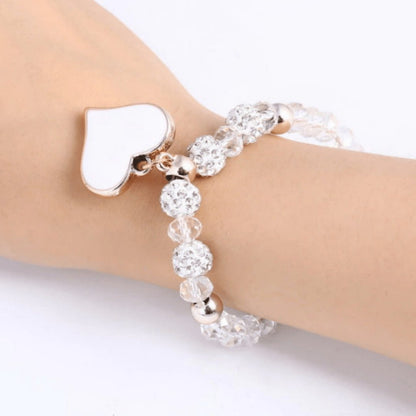 Crystal Charm Love Bracelet - 3 Colors