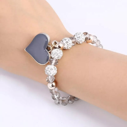 Crystal Charm Love Bracelet - 3 Colors