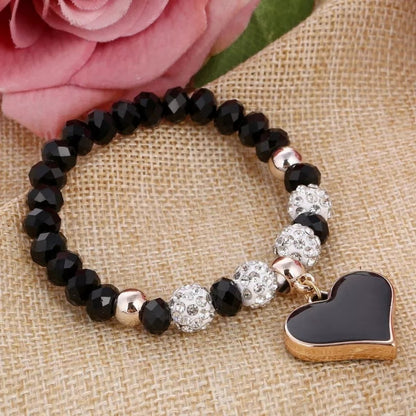 Crystal Charm Love Bracelet - 3 Colors