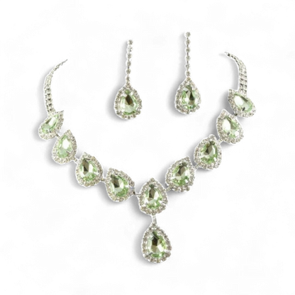 Crystal Jewelry Set Light Green – Model 4