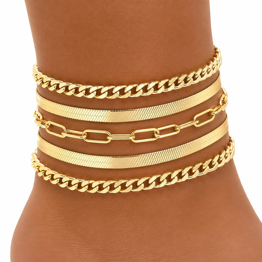 Cuban Chain Anklets