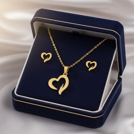 Curvy Heart Jewelry Set