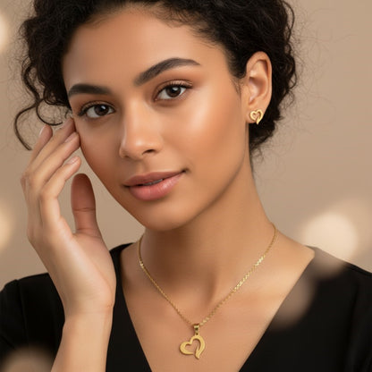 Curvy Heart Jewelry Set