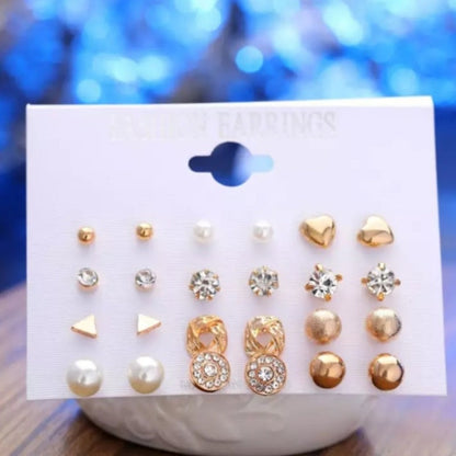 Cute Little Trendy Water Drop Earrings – 12 Pairs