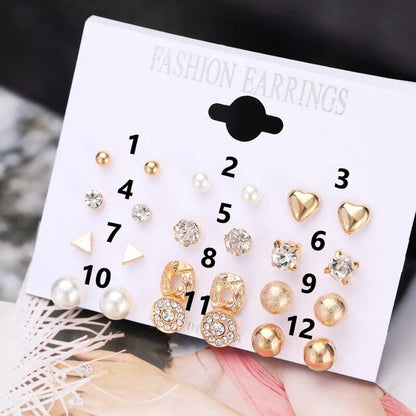 Cute Little Trendy Water Drop Earrings – 12 Pairs