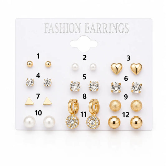 Cute Little Trendy Water Drop Earrings – 12 Pairs