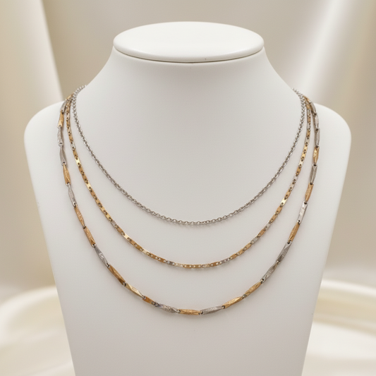 Double And Silver Necklace