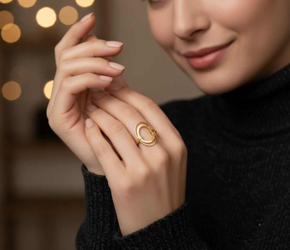 Double Hole Stainless Steel Ring