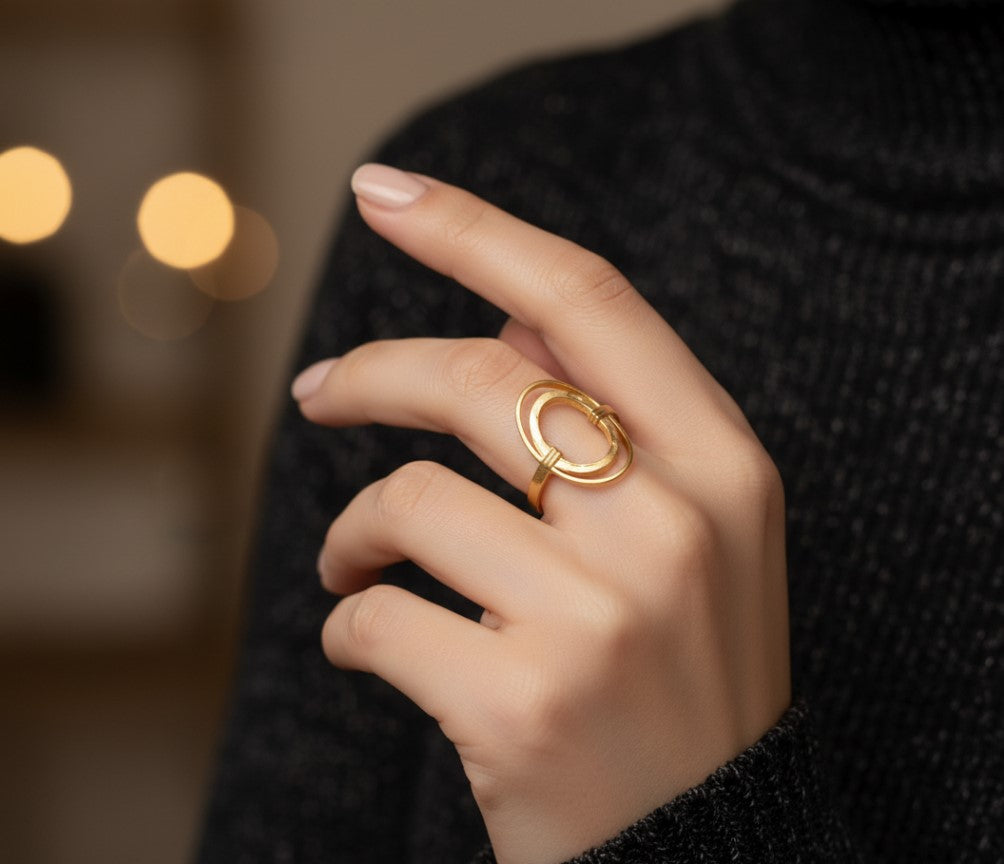 Double Hole Stainless Steel Ring