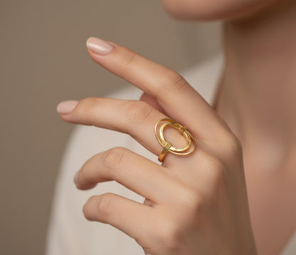 Double Hole Stainless Steel Ring