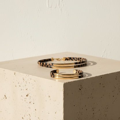 Dual-Bar Choker & Bracelet Set - Set Of 2