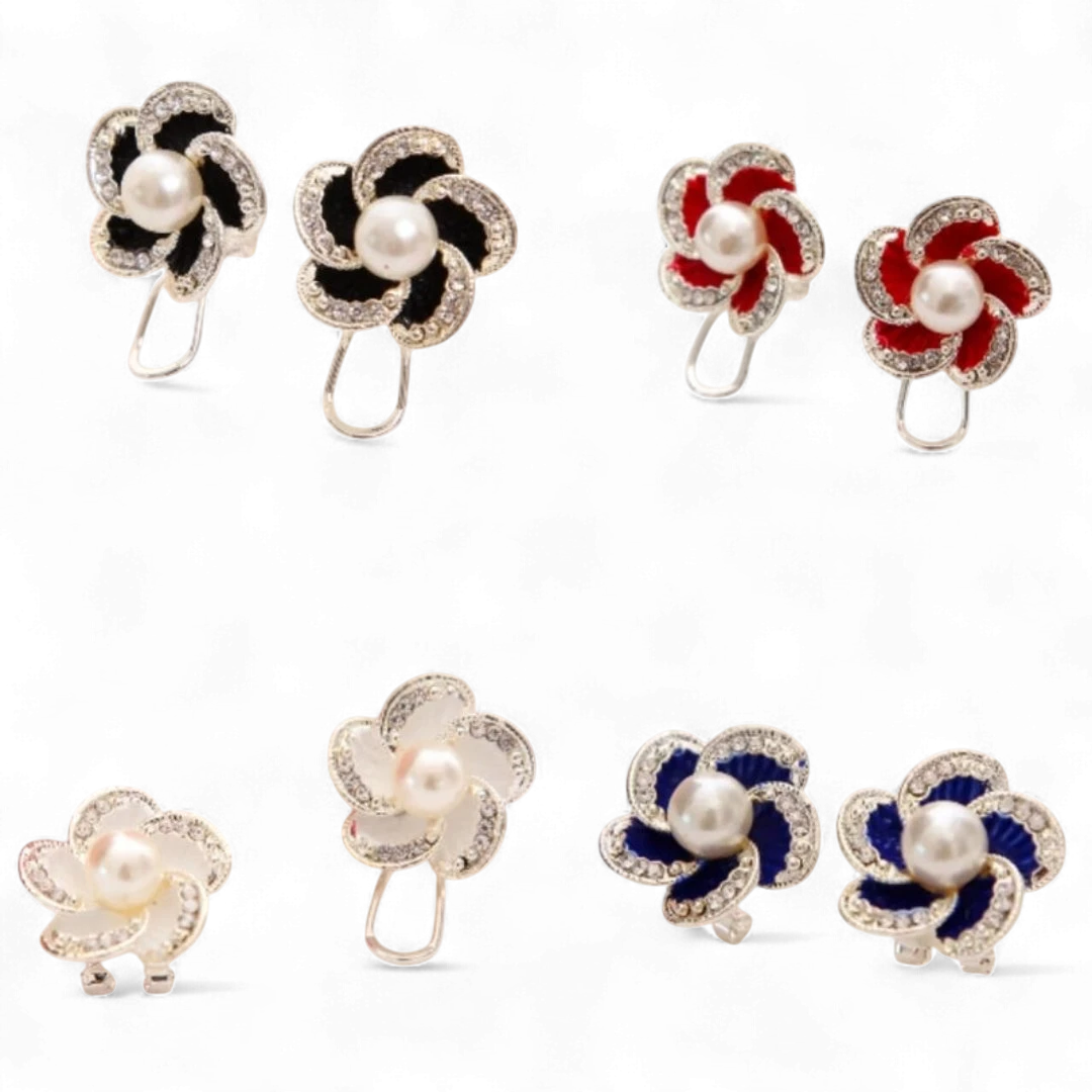 Elegant Flower Pearl Earrings