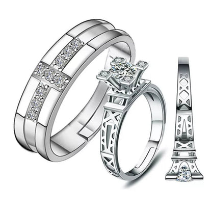 Luxurious CZ Couple Rings