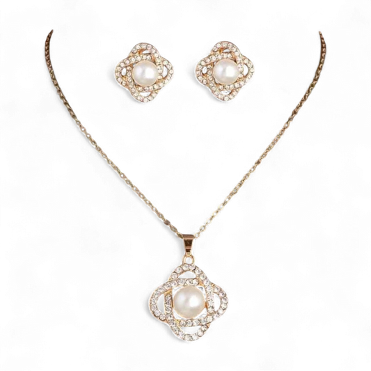 Elegant Pearl Flower Set