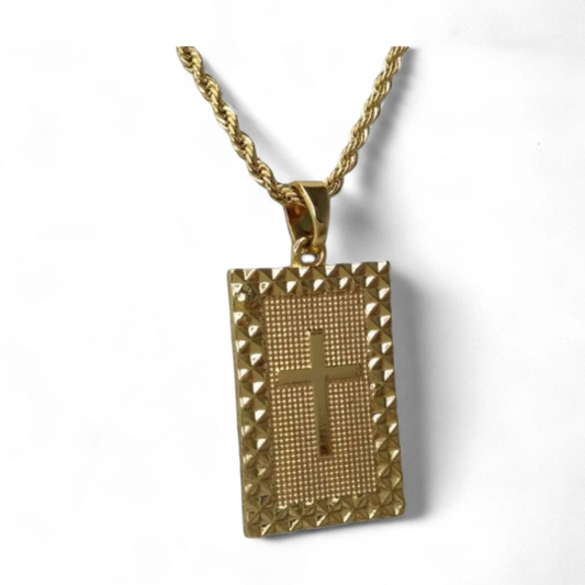 Engraved Bible Cross Necklace