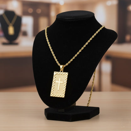 Engraved Bible Cross Necklace