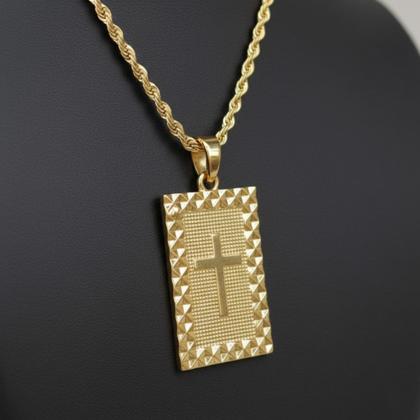 Engraved Bible Cross Necklace