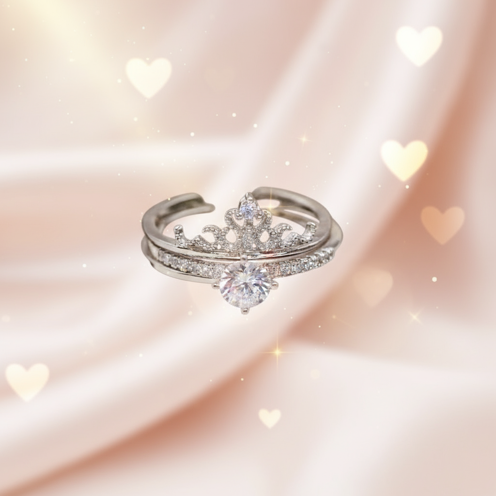 Exquisite Crown Crystal Fashion Rings