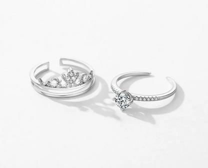 Exquisite Crown Crystal Fashion Rings