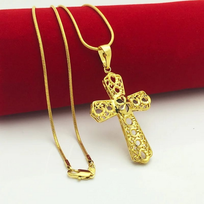 Exquisite Star Cross Pendant Necklace