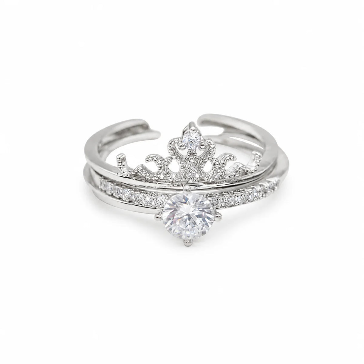 Exquisite Crown Crystal Fashion Rings