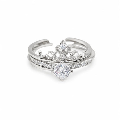 Exquisite Crown Crystal Fashion Rings