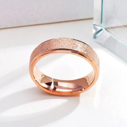 Simple Scrub Stainless Steel Ring