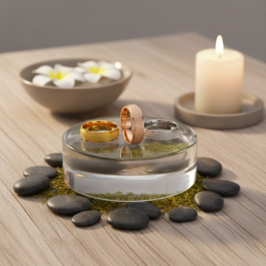 Simple Scrub Stainless Steel Ring