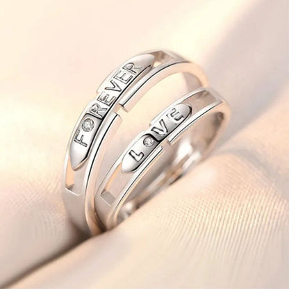Forever Love Shining CZ Couple Rings