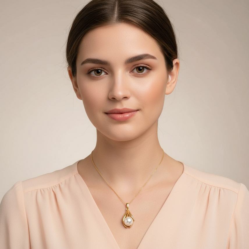 Freshwater Pearl Gold Necklace