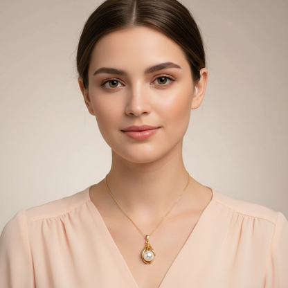 Freshwater Pearl Gold Necklace