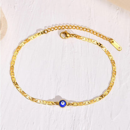 Gold Blue Eye Anklet