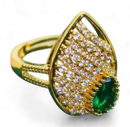 Gold-Plated CZ Wedding Jewelry Set