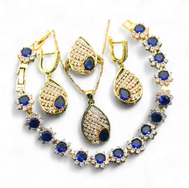 Gold Plated Jewelry Wedding Set