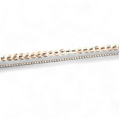 Gold Wheat Choker Necklace