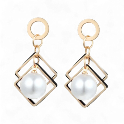 Gothic Cherry Pearl Beads Earrings