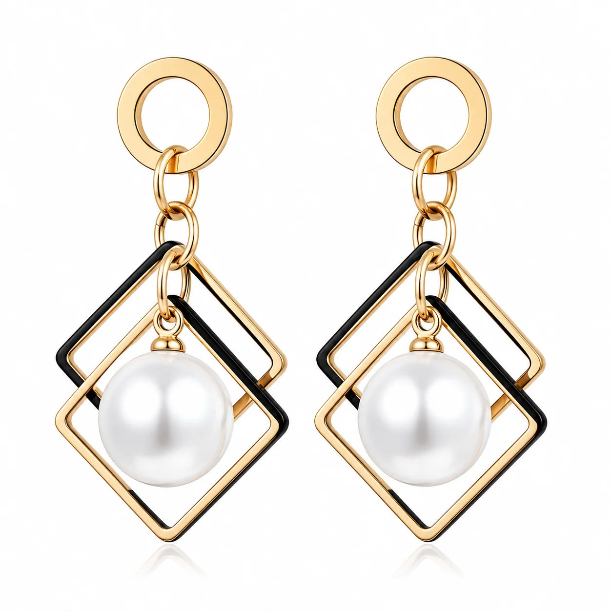 Gothic Cherry Pearl Beads Earrings