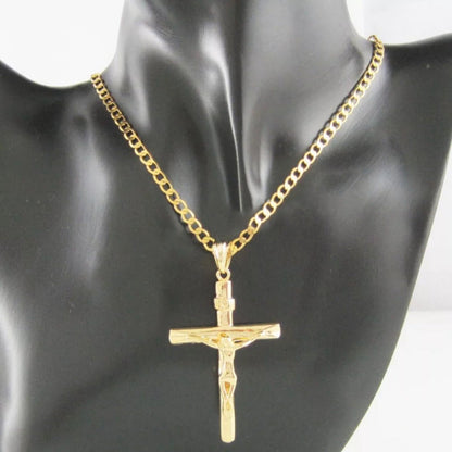 Great Brazilian Gold Cross Necklace