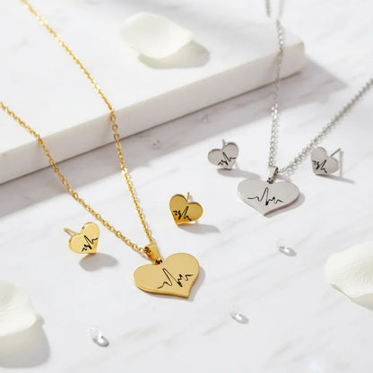 Heartbeat Love Stainless Steel Set