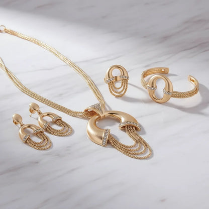 Hot Pearl Vintage Crystal Jewelry Set