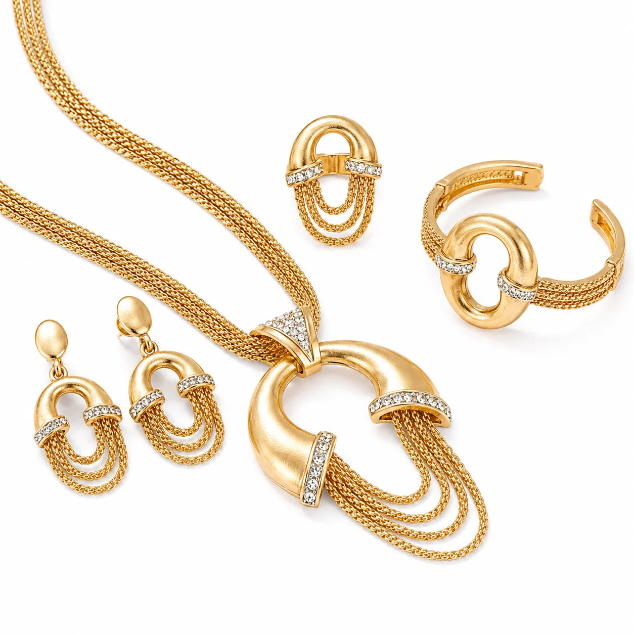 Hot Pearl Vintage Crystal Jewelry Set