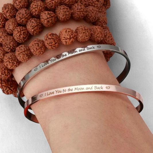 I Love You To The Moon And Back Bracelet - 2 Colors