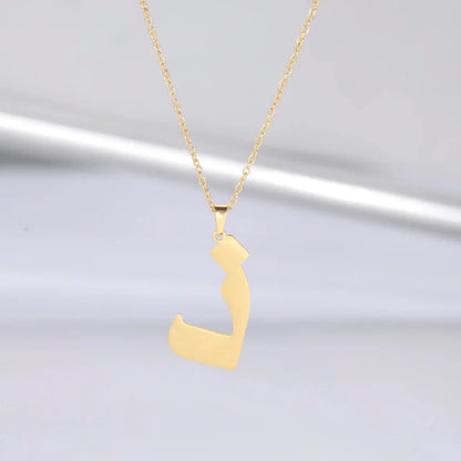 Arabic Letter Stainless Steel Necklace