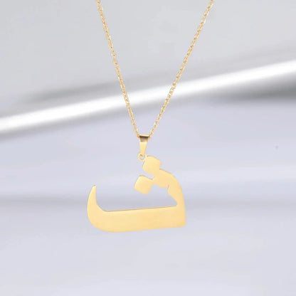Arabic Letter Stainless Steel Necklace