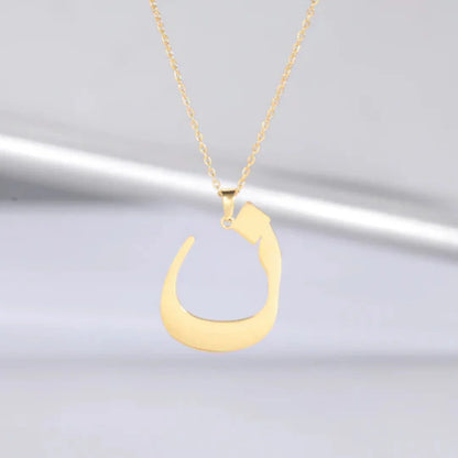 Arabic Letter Stainless Steel Necklace